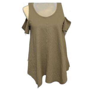 Heather Shirt Top Women’s Size Small Color Pale Green Off the Shoulder